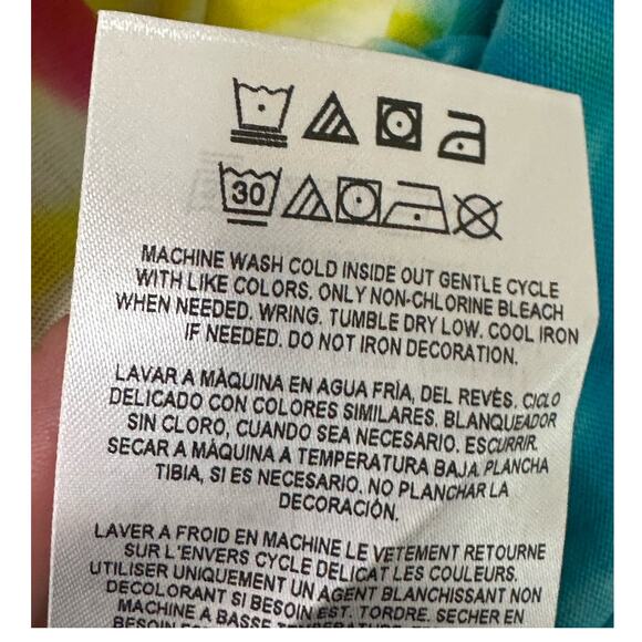 Guess multicolor vibrant tie dye short sleeves t size Large - Picture 5 of 10